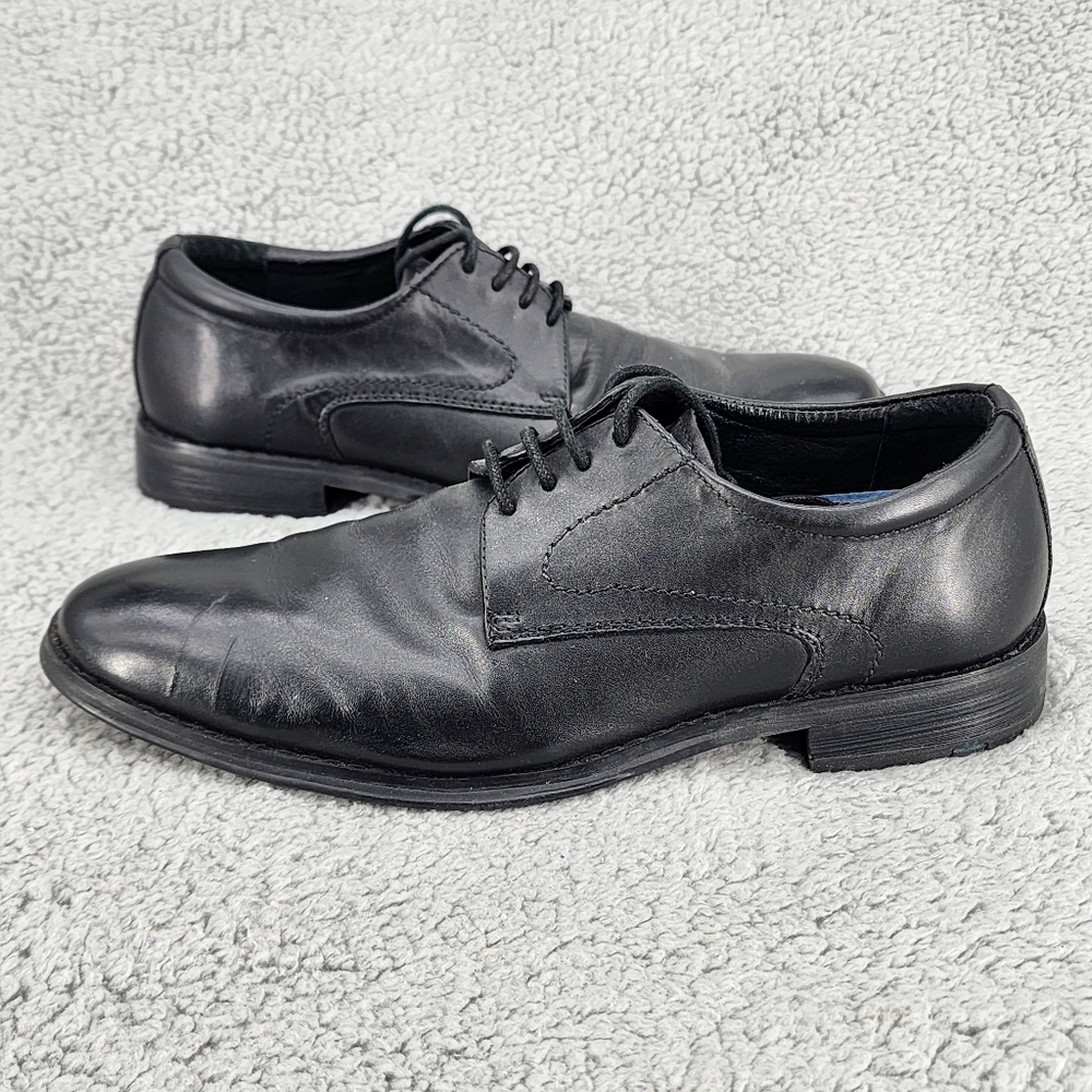 Vionic 45 Joseph Classic Black Leather Men's Dress Shoes Sz 8 Derby Oxfords